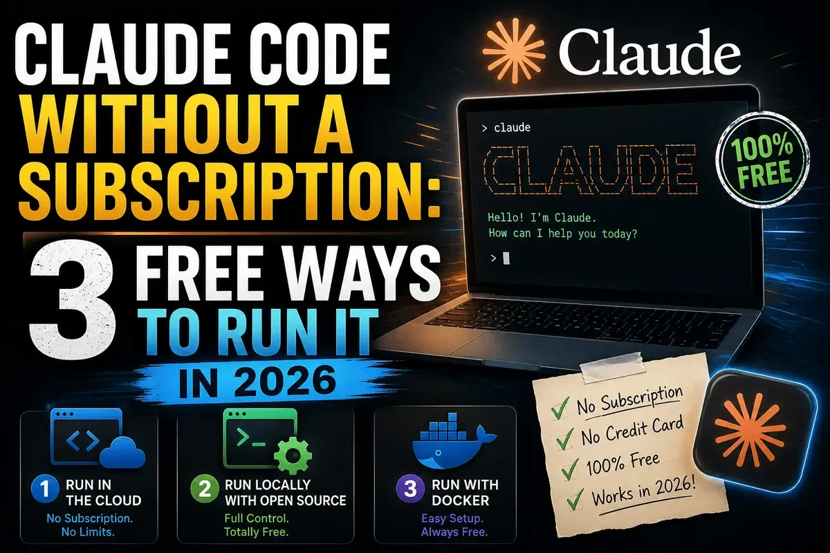 Claude Code Without a Subscription: 3 Free Ways to Run It in 2026