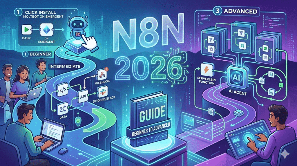 n8n Automation Guide 2026 Beginner to Advanced Workflows