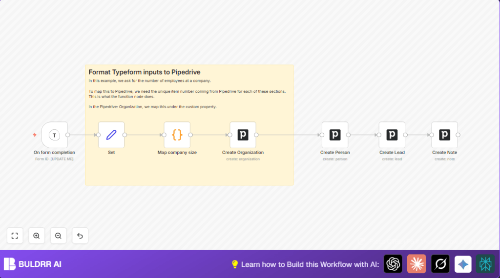 Automate Typeform to Pipedrive with n8n