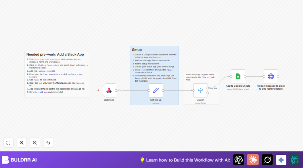 Automate Slack ideas with n8n and Google Sheets
