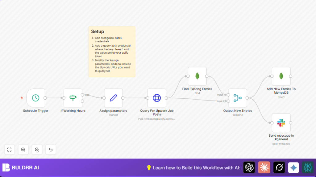 Automate Upwork job tracking with n8n and MongoDB
