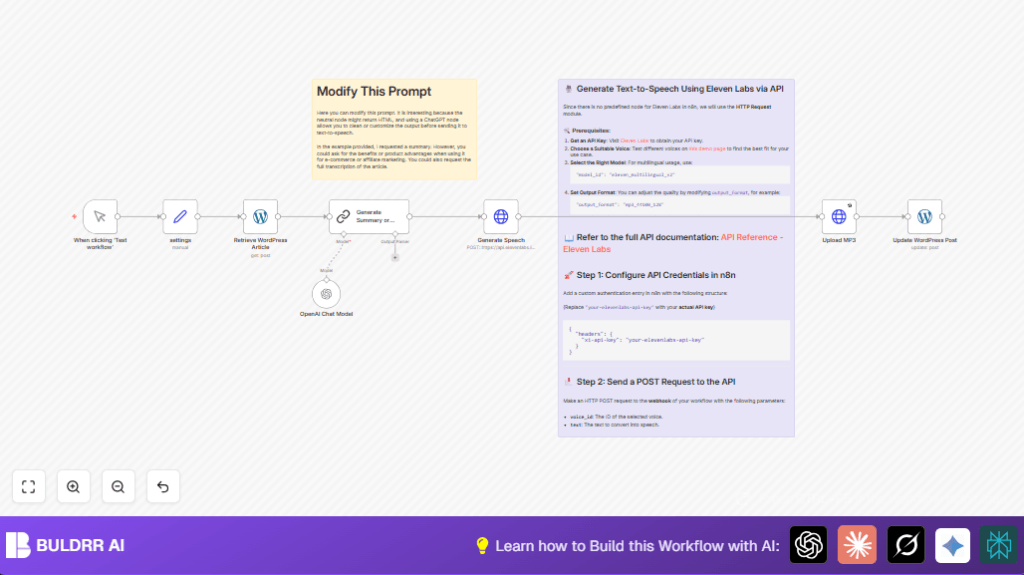 Automate WordPress audio with n8n and Eleven Labs