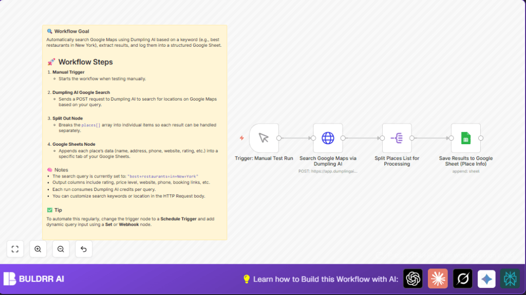 Extract Google Maps leads with n8n