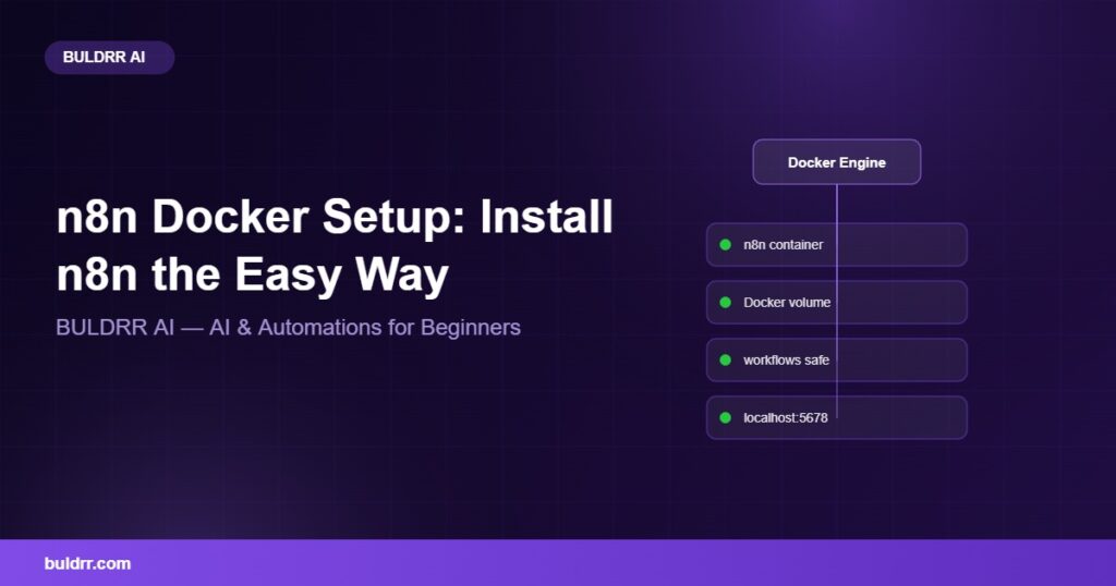 Docker container running n8n automation software
